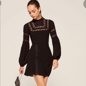 Reformation Black Sachi Dress size 2